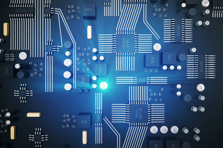 计算机处理器,多核 Cpu,白色背景上孤立